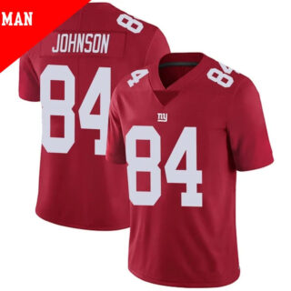 Men's New York Giants #84 Collin Johnson Red Vapor Limited Stitched Jersey