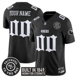 Men's San Francisco 49ers Active Player Custom Black F.U.S.E. 'Fog City Gothic Edition' Vapor Limited Stitched Football Jersey