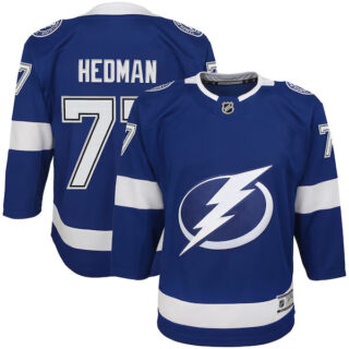 Youth Victor Hedman Tampa Bay Lightning #77 Home Premier Player Jersey - Blue