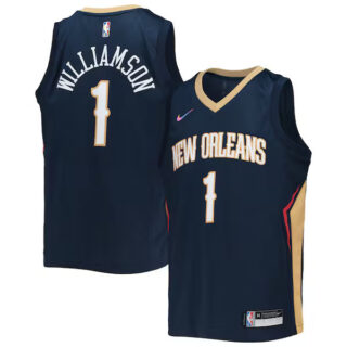 Youth Zion Williamson New Orleans Pelicans #1 2021/22 Diamond Swingman Jersey - Icon Edition - Navy