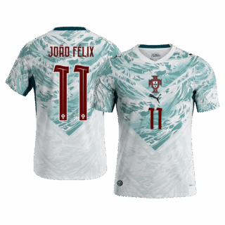JOAO FELIX #11 Portugal Away Soccer Jersey World Cup 2026 White&Green