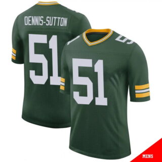 Men's #51 Dani Dennis Sutton Green Limited Green Bay Packers Classic Jersey