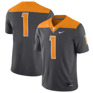 Men's #1 Tennessee Volunteers Alternate Game Jersey - Anthracite