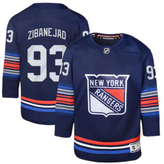Youth Mika Zibanejad New York Rangers #93 Alternate Premier Player Jersey - Navy