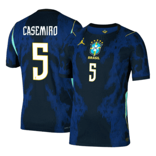 Brazil CASEMIRO #5 Away Soccer Jersey Authentic 2026