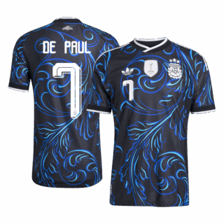 Argentina DE PAUL #7 Away Soccer Jersey Authentic 2026