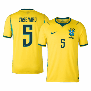 CASEMIRO #5 Brazil Home Soccer Jersey World Cup 2026 Yellow