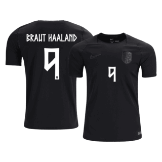 BRAUT HAALAND #9 Norway Away Soccer Jersey World Cup 2026 Black