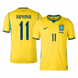 RAPHINHA #11 Brazil Home Soccer Jersey World Cup 2026 Yellow