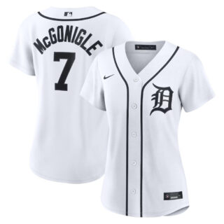 Women's Detroit Tigers #7 Kevin McGonigle White Home Jersey