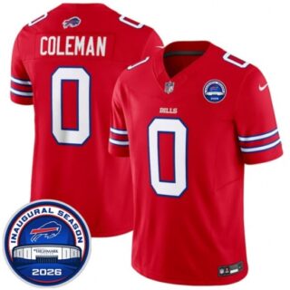 Men's Buffalo Bills #0 Keon Coleman Red F.U.S.E. 2026 Inaugural Season at Highmark Stadium Football Stitched Jersey