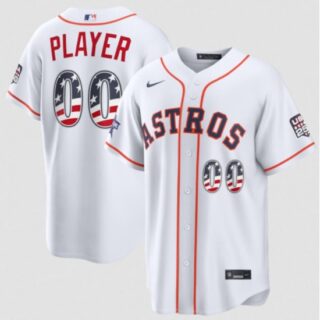 Men's Houston Astros Active Player Custom White 2026 All-Star Edition Stars & Stripes & USA 250 Fourth of July Home Stadium Stitched Baseball Jersey