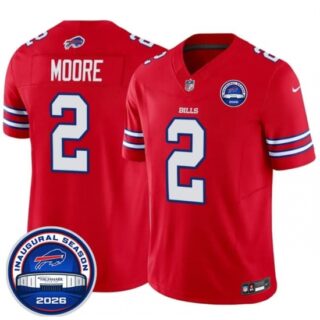 Men's Buffalo Bills #2 D.J. Moore Red F.U.S.E. 2026 Inaugural Season at Highmark Stadium Football Stitched Jersey