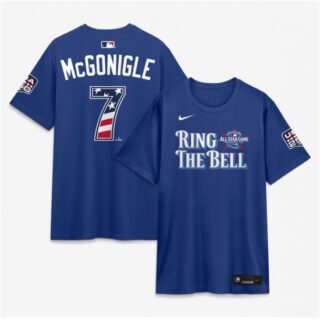 Men's American League #7 Kevin McGonigle Blue 2026 All-Star Game Name & Number T-Shirt