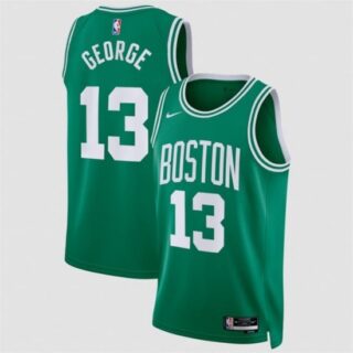 Men's Boston Celtics #13 Paul George Kelly Green 2026 Icon Edition Stitched Basketball Jersey