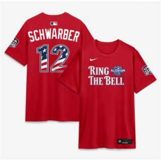 Men's National League #12 Kyle Schwarber Red 2026 All-Star Game Name & Number T-Shirt
