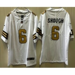 Men's New Orleans Saints #6 Tyler Shough Limited White Alternate Vapor Jersey