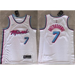 Men's Miami Heat #7 Giannis Antetokounmpo White 2026 Stitched Basketball Jersey