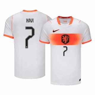 XAVI #7 Netherlands Away Soccer Jersey World Cup 2026 White