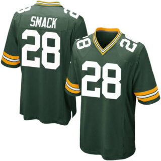 Trey Smack #28 Men's Game Green Bay Packers Green Team Color Jersey